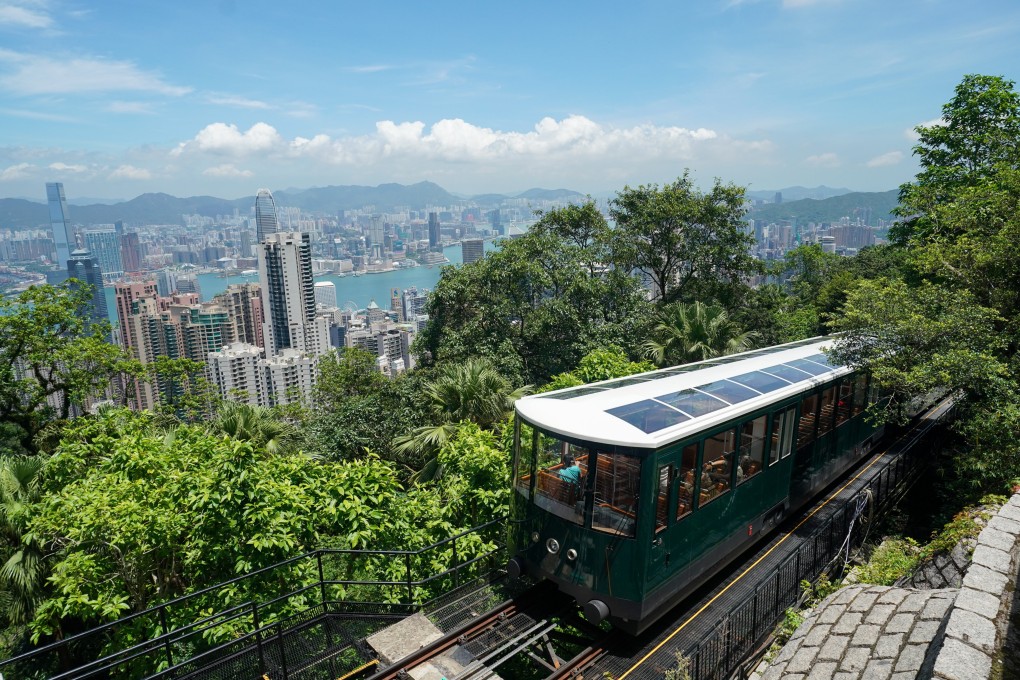 Hong Kong’s iconic Peak Tram. The city has dropped Covid-19 hotel quarantine after 2½ years. Photo: Felix Wong
