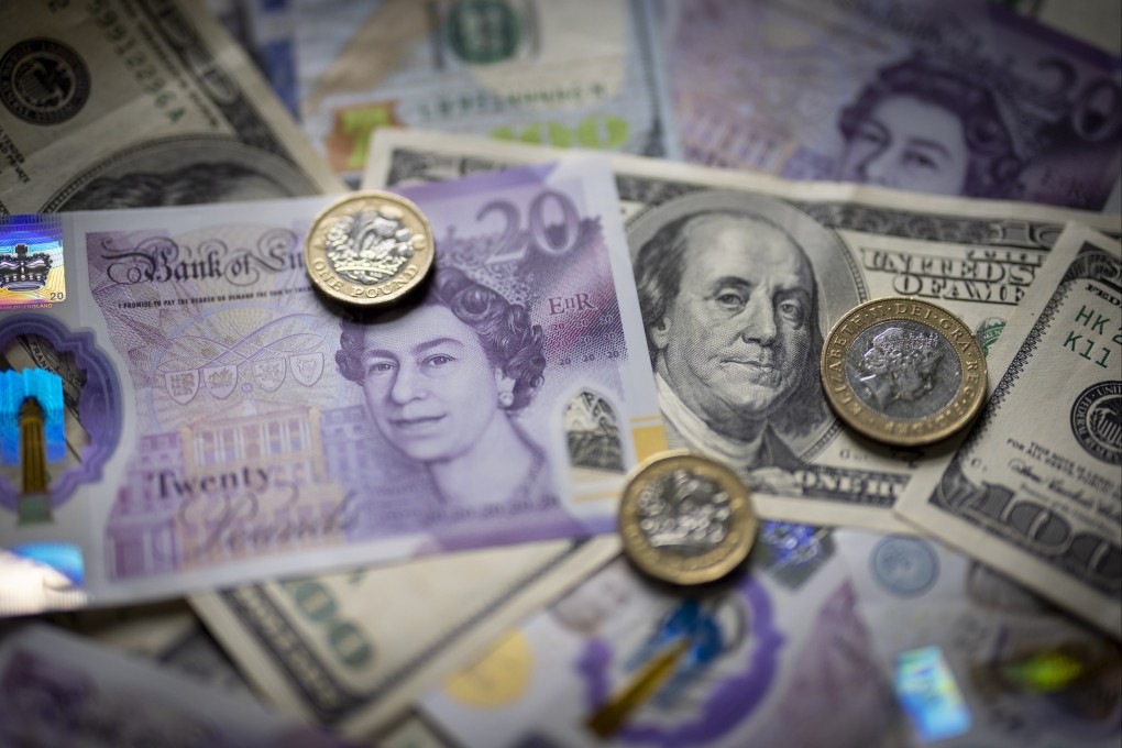 The pound on Monday struck an all-time low at US$1.0327. Photo: EPA-EFE