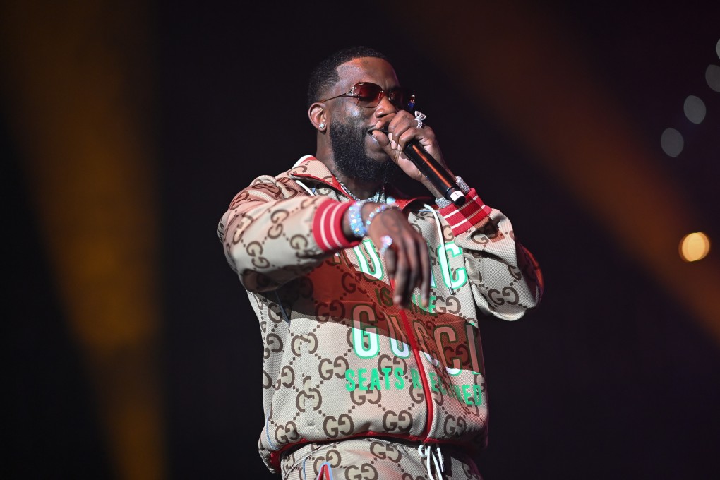 Rapper Gucci Mane performs while wearing his namesake Gucci clothing. Gucci has been at the forefront of high fashion’s integration with hip hop in recent decades. Photo: Wireimage