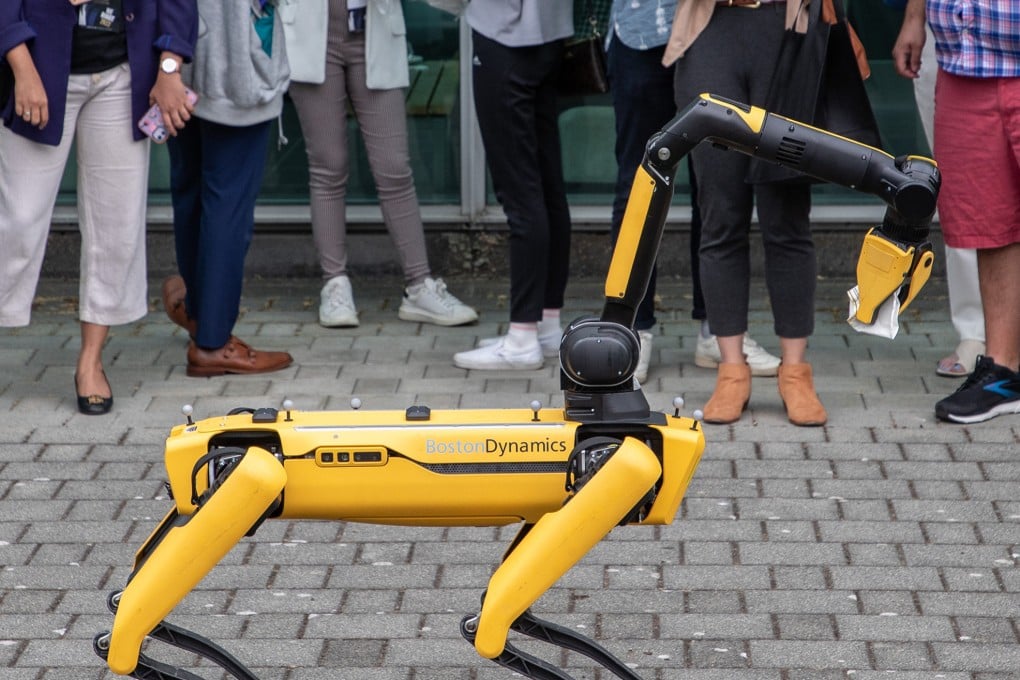 Boston Dynamics’ Stretch AI robot picks up a cup during the We Robot 2022 conference at the University of Washington in the US on September 15, 2022. Photo: TNS