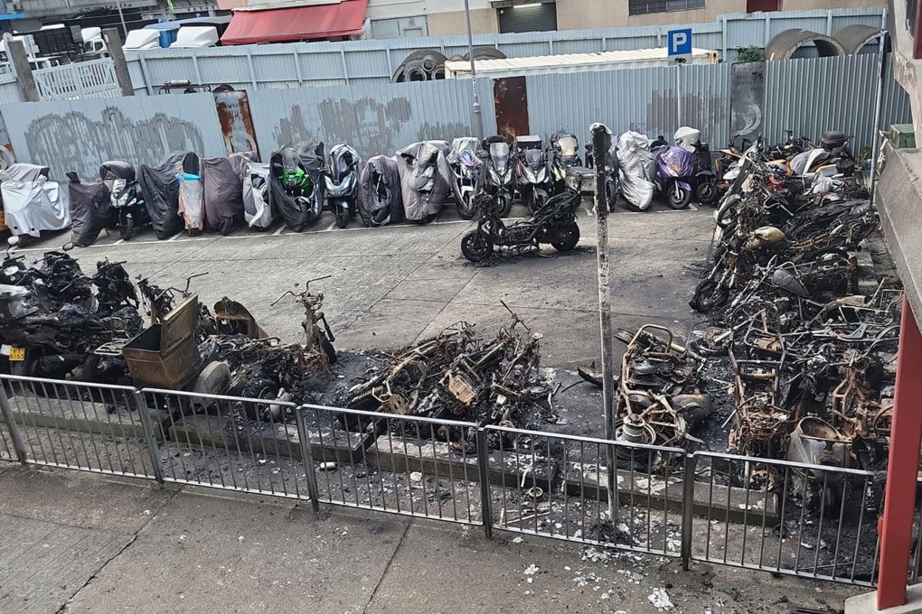 Man arrested after 40 motorcycles destroyed in fire under Hong Kong ...