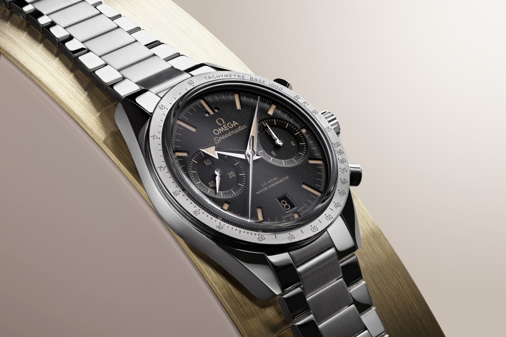 A watch from Omega’s new Speedmaster ‘57 collection, inspired by the original Speedmaster that was the first watch on the moon. Photo: Omega