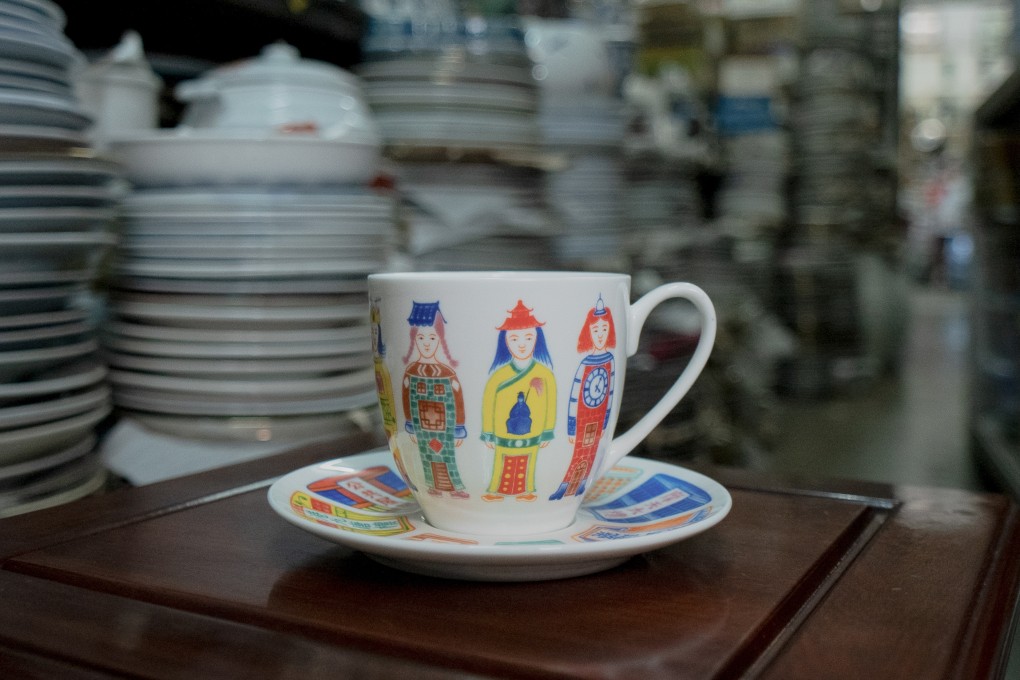 Tales of Tea celebrates 25 Hong Kong brands associated with tea. A tea cup made by local artist Wilson Shieh and porcelain manufacturer Yuet Tung China Works. Photo: 18/22