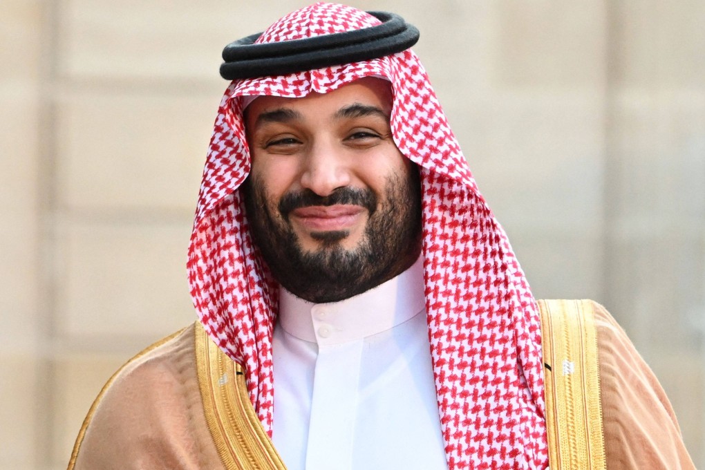Saudi Crown Prince Mohammed bin Salman smiles as he arrives at the Elysee Palace in Paris in July. Photo: AFP