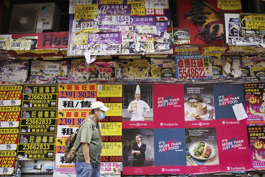 A closed shop in Hong Kong’s Causeway Bay shopping district. The second phase of the government’s consumption voucher scheme, which kicks off on Saturday, is also expected to boost domestic consumption. Photo: Winson Wong