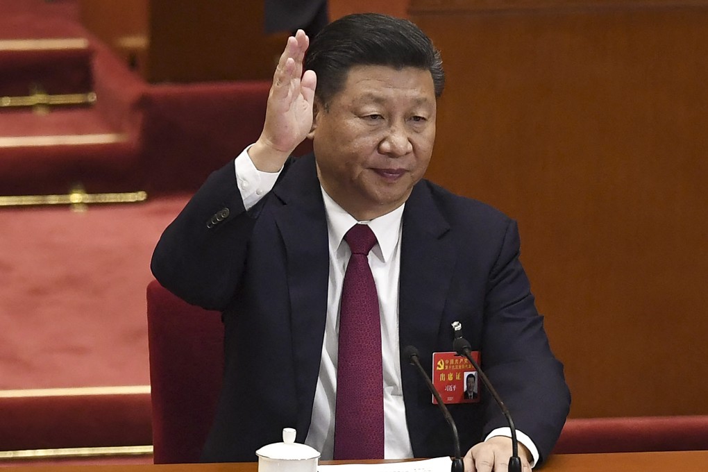 Chinese President Xi Jinping attends the closing of the 19th Communist Party Congress at the Great Hall of the People in Beijing in October 2017. Photo: AFP