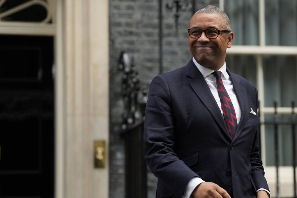 British Foreign Secretary James Cleverly outside 10 Downing Street in London. Photo: AP Photo