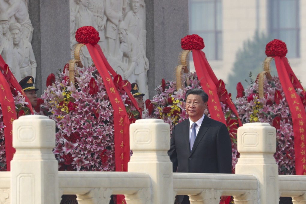 Xi Jinping at the ceremony in Beijing. Photo: Simon Song