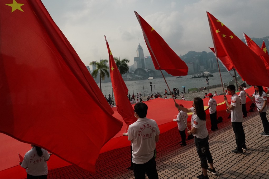 National Day is celebrated on the Tsim Sha Tsui Promenade in Hong Kong on October 1, 2021. Imperial China had no such holiday, but did mark emperors’ birthdays. Photo:  Felix Wong