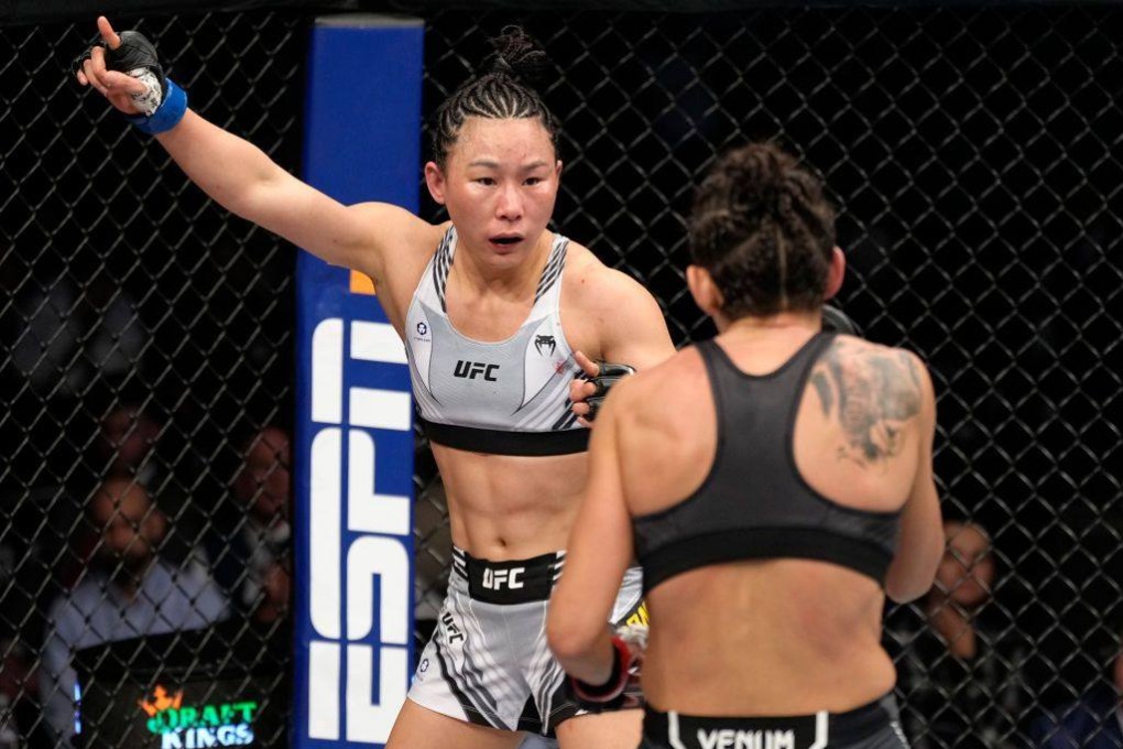 Yan Xiaonan (left) will headline a UFC event for the first time in her career. Photo: UFC
