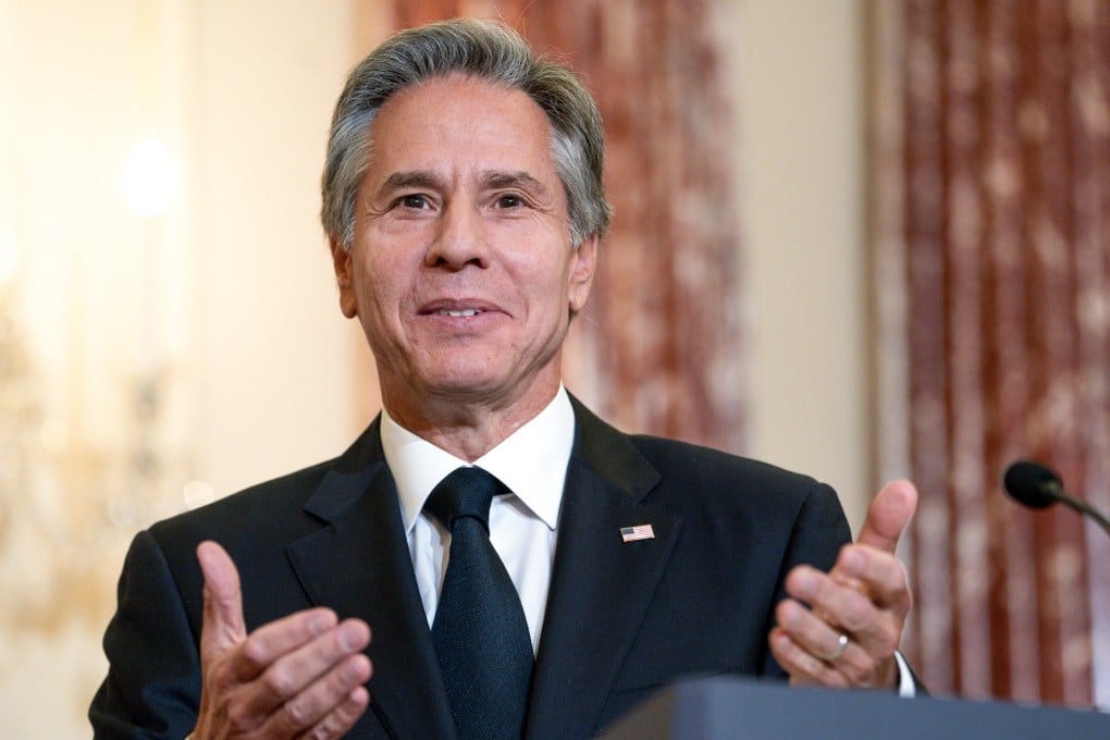 US Secretary of State Antony Blinken addresses a news conference in Washington last month. Photo: AP