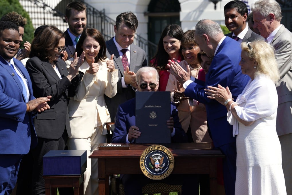 US President Joe Biden signed the Chips and Science Act into law in August. Photo: TNS