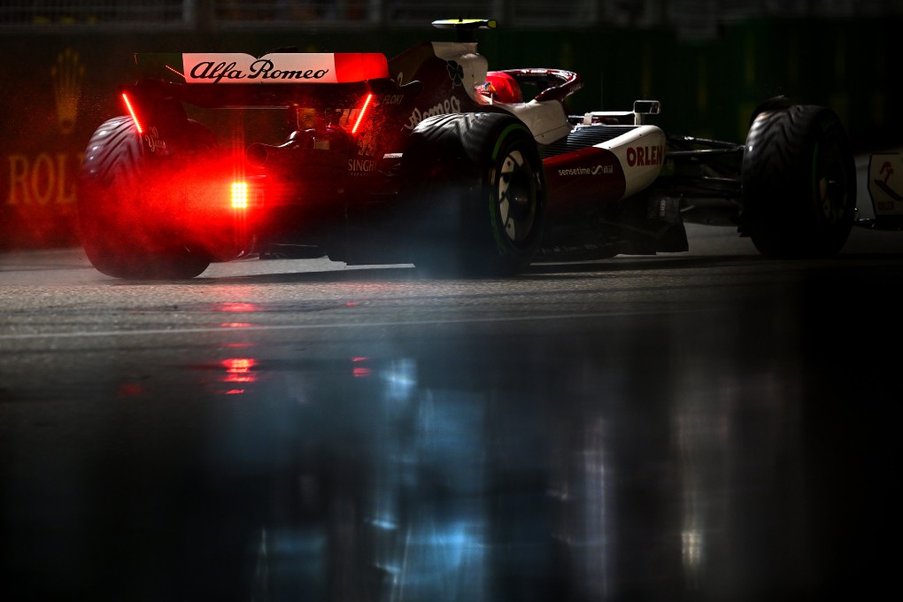 Zhou Guanyu drives during the Singapore Grand Prix at Marina Bay Street Circuit. Photo: Getty Images