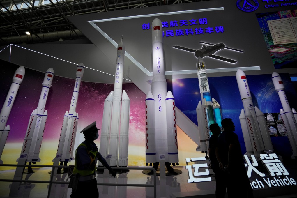 Models of Long March rockets for China’s space missions on show at the Zhuhai Air Show last year. Photo: Reuters