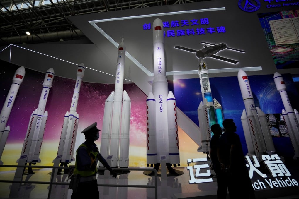 Models of Long March rockets for China’s space missions on show at the Zhuhai Air Show last year. Photo: Reuters