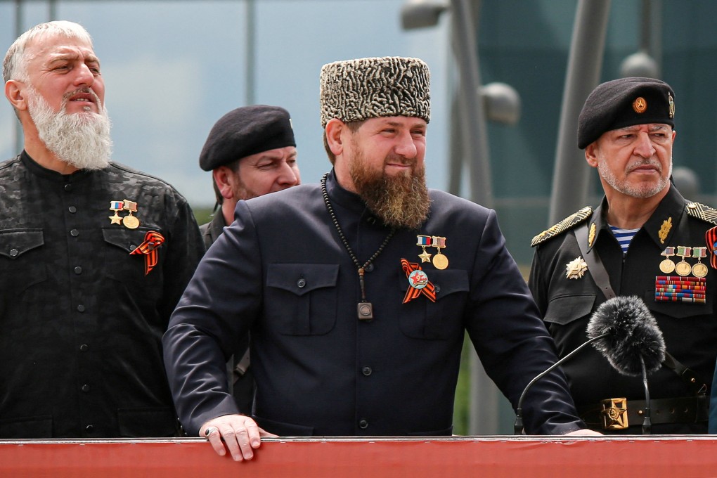 Head of the Chechen Republic Ramzan Kadyrov, centre, has ridiculed Russian army top brass. Photo: Reuters