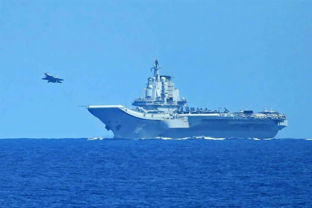 A fighter jet takes off from China’s Liaoning aircraft carrier. Chinese and US vessels have regularly warned each other during American operations in the South China Sea. Photo: Japan Ministry of Defence