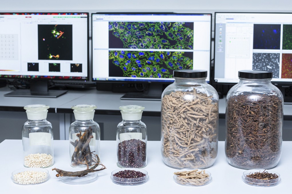 Chinese herbs being tested at the Hong Kong University of Science and Technology on July 14. Photo: HKUST