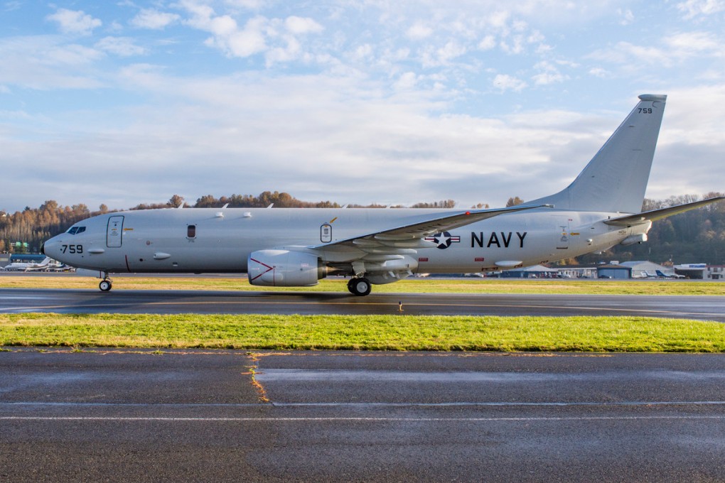 Far fewer US surveillance missions were flown over the South China Sea in September compared with August, according to a Beijing-based think tank.
Photo: US Navy/Boeing Aircraft/AFP