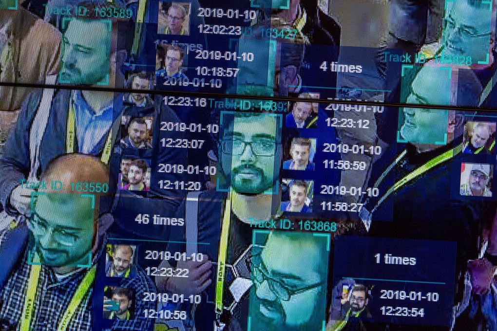 A live demonstration uses artificial intelligence and facial recognition in a dense crowd at the Horizon Robotics exhibit at the Las Vegas Convention Center during CES 2019. Photo: TNS