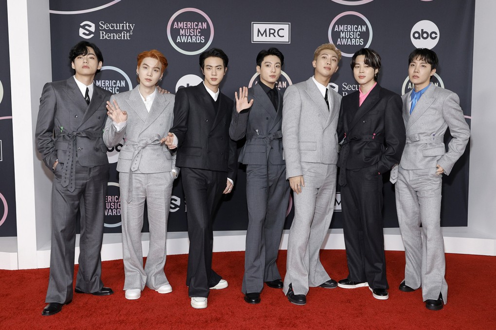 Jin (third from left) is due to enlist in the South Korean military in December when he turns 30. Photo: Getty Images/TNS