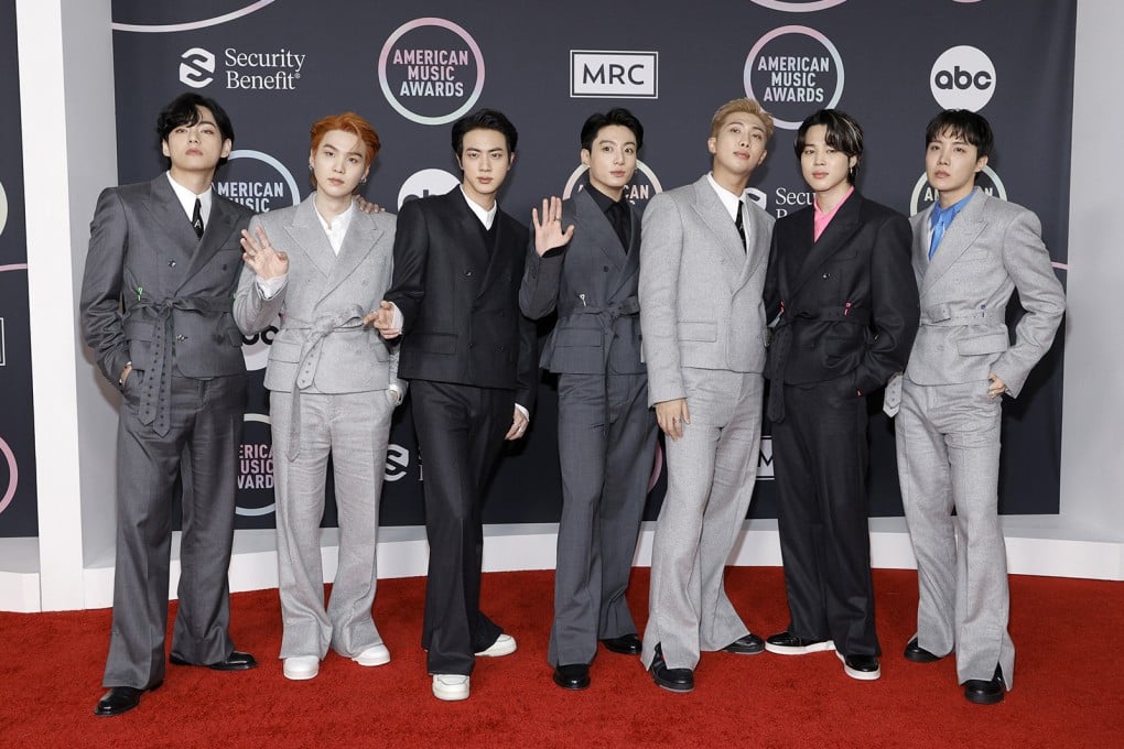 Jin (third from left) is due to enlist in the South Korean military in December when he turns 30. Photo: Getty Images/TNS