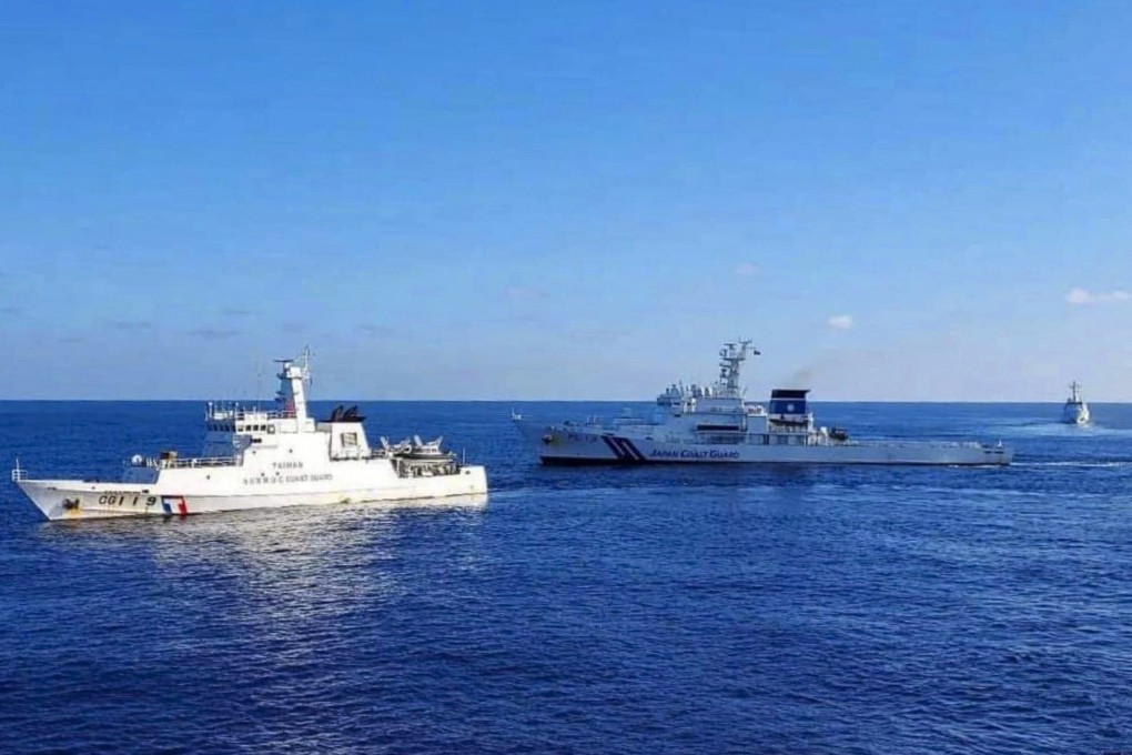 Amid a maritime stand-off on September 29, a Taiwanese coastguard ship demanded that a Japanese patrol vessel stop interfering with a Taiwanese research vessel, according to a Taiwan coastguard official. Photo: Facebook