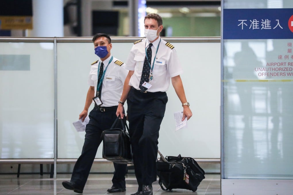 Cathay Pacific aircrew at Hong Kong’s airport. Photo: K. Y. Cheng.
