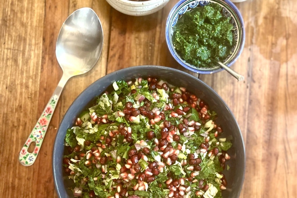 Vegan Mediterranean dishes prepared in a class at Olive Leaf on Lamma Island in Hong Kong. Chef and instructor Ayelet Idan aims to promote the therapeutic benefits of cooking. Photo Kylie Knott