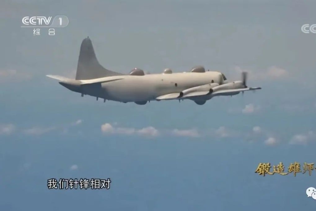 A Chinese documentary showed a jet shadowing a foreign plane. Photo: qq.com