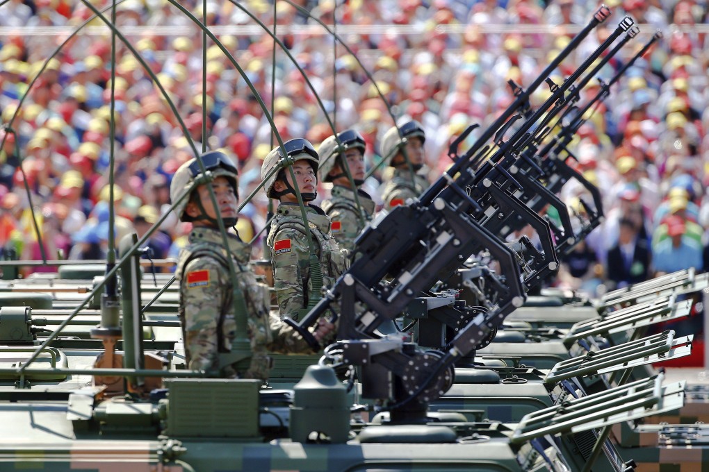 People’s Liberation Army soldiers take part in a military parade in Beijing marking the 70th anniversary of the end of World War II in September 2015. Photo: Reuters