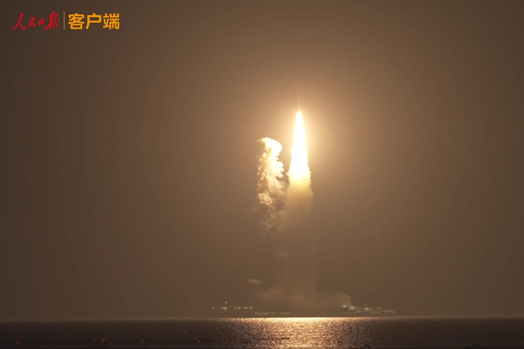 The satellites were launched from the sea on Friday. Photo: Handout