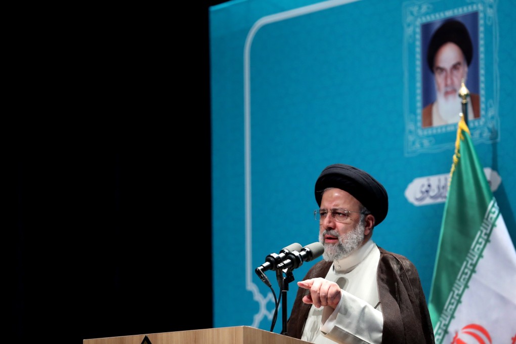 Iran’s President Ebrahim Raisi speaks to female students during a ceremony marking the beginning of the academic year, at the Al-Alzahra University in Tehran on October 8. According to Iranian presidency, Raisi said that Iranian professors and students will not let enemies reach to the goal again the country pointing to recent protests in Iran. Photo: EPA-EFE
