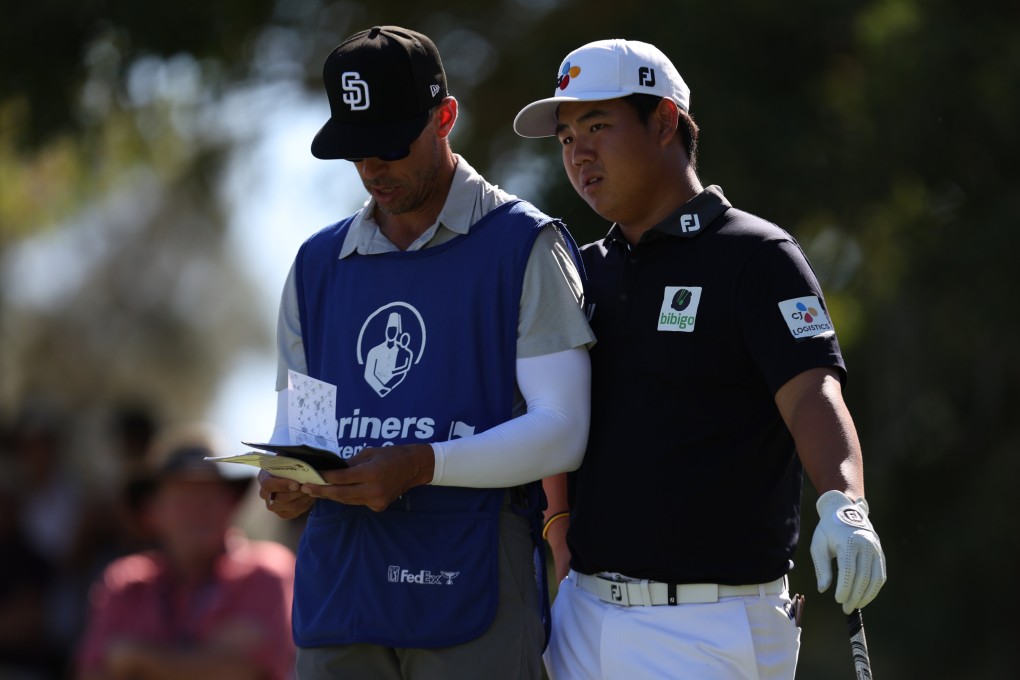 Tom Kim to tee off on 8 during the second round of the Shriners Children’s Open. Photo: Getty Images