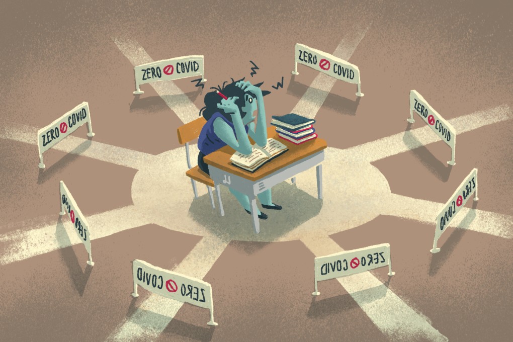 China’s university students are finding that their transition from adolescence to adulthood has been stagnated by the nation’s restrictive zero-Covid policy, leaving many dismayed and directionless. Illustration: Perry Tse