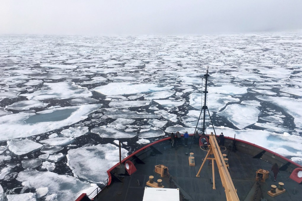 A US coastguard icebreaker cruises in the Chukchi Sea of the Arctic Ocean. File photo: NOAA via AP