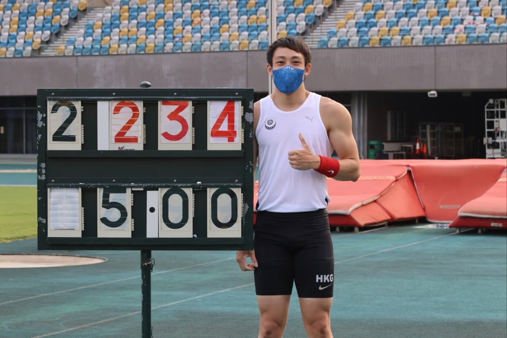 Pole vaulter Cheung Pui-yin jumped a new Hong Kong record of 5 metres. Photo: Shirley Chui