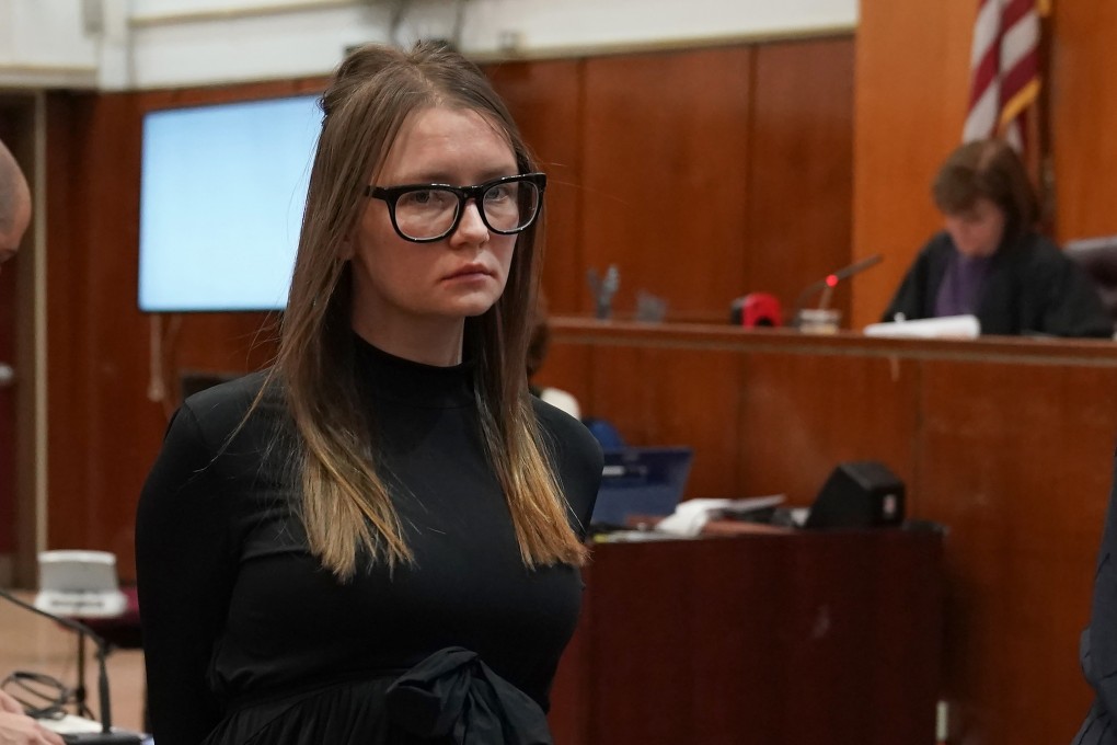 Anna Sorokin after sentencing at Manhattan Supreme Court in 2019, following her conviction on multiple counts of grand larceny and theft of services. Photo: AFP / Getty Images / TNS