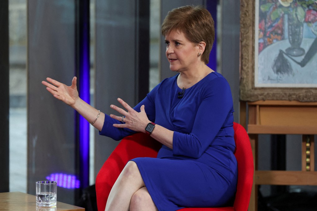 Scotland’s First Minister Nicola Sturgeon on the BBC on Sunday. Photo: Reuters