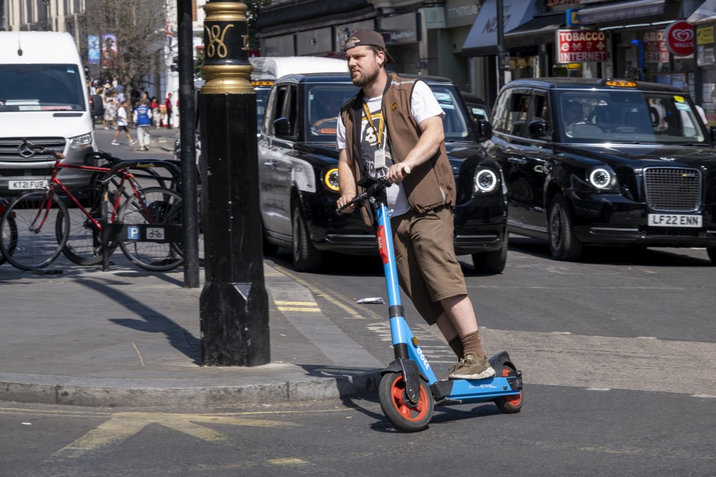 An e-scooter rider in London. The e-scooter market in Asia-Pacific is expected to be the world’s largest by 2030, according to a US report, but what part will Hong Kong play in that? Photo: Getty Images