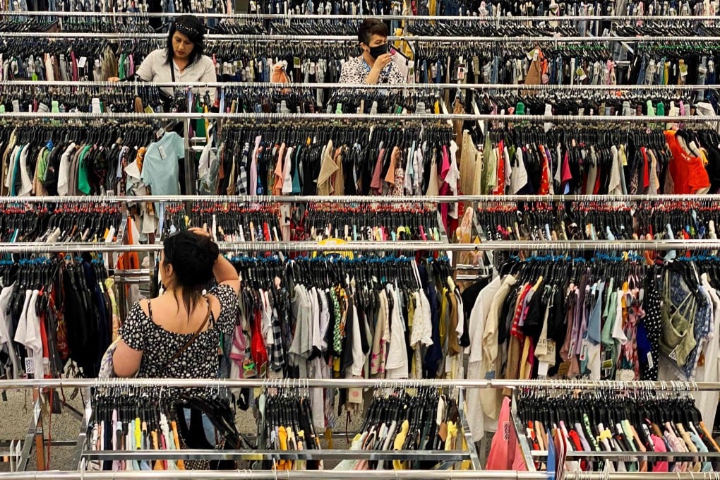 Customers browse racks of clothing at a discount store in Las Vegas, Nevada, on May 7. The odds are that we have probably seen the worst of inflation in the US. Photo: AFP