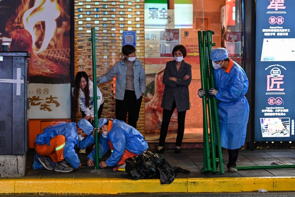 New economy-restricting lockdowns have been implemented in Shanghai this month as coronavirus cases re-emerge. Photo: AFP