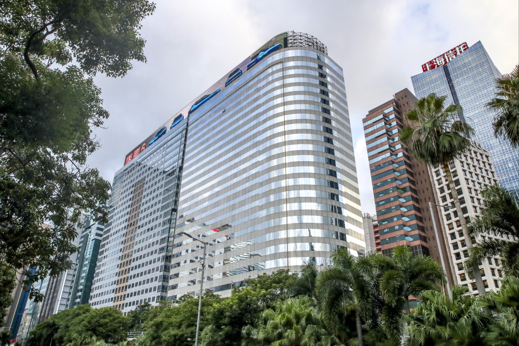 Once a crown jewel of Chinese tycoon Hui Ka-yan’s property empire, the Evergrande Centre was recently taken over by receivers from Alvarez & Marsal. Photo: Edmond So