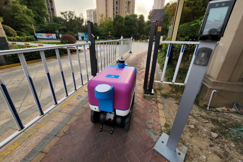 A Dada Nexus delivery bot navigating through a residential compound. Photo: Handout