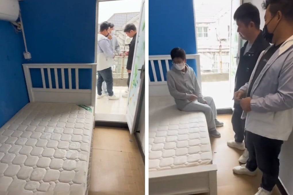 A cost of living debate was sparked in China after three men planned to live in a tiny studio apartment meant for one person. Photo: SCMP composite