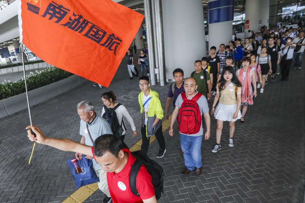 Tourists from mainland China visit Tung Chung for shopping in 2019. Photo: Felix Wong