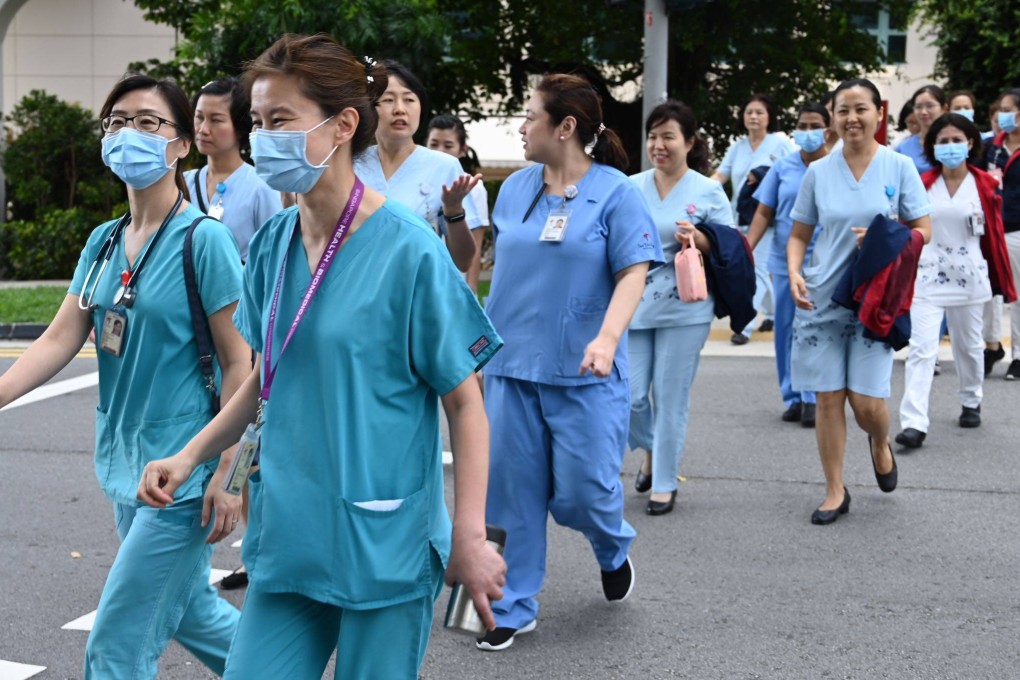 Medical staff in Singapore. Photo: AFP