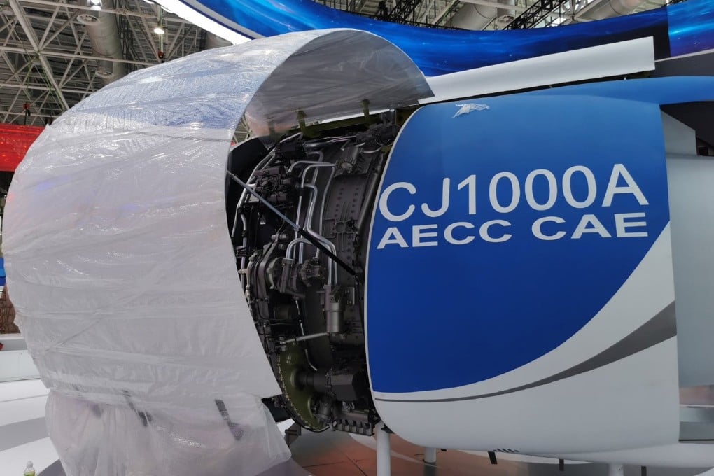 China’s CJ-1000A high-bypass turbofan jet engine, for its home-grown C919 passenger jet, is expected to be in development for several years. Photo: Weibo