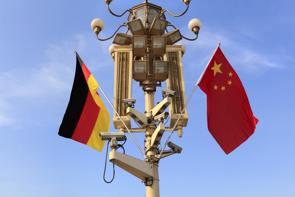 German and Chinese national flags flutter on a lamppost at Tiananmen Gate during the visit of then German president Joachim Gauck in China in March 2016. Over the past 50 years, the relationship between Berlin and Beijing has been characterised by mutual respect, pragmatism and the will to benefit from each other. Photo: Shutterstock