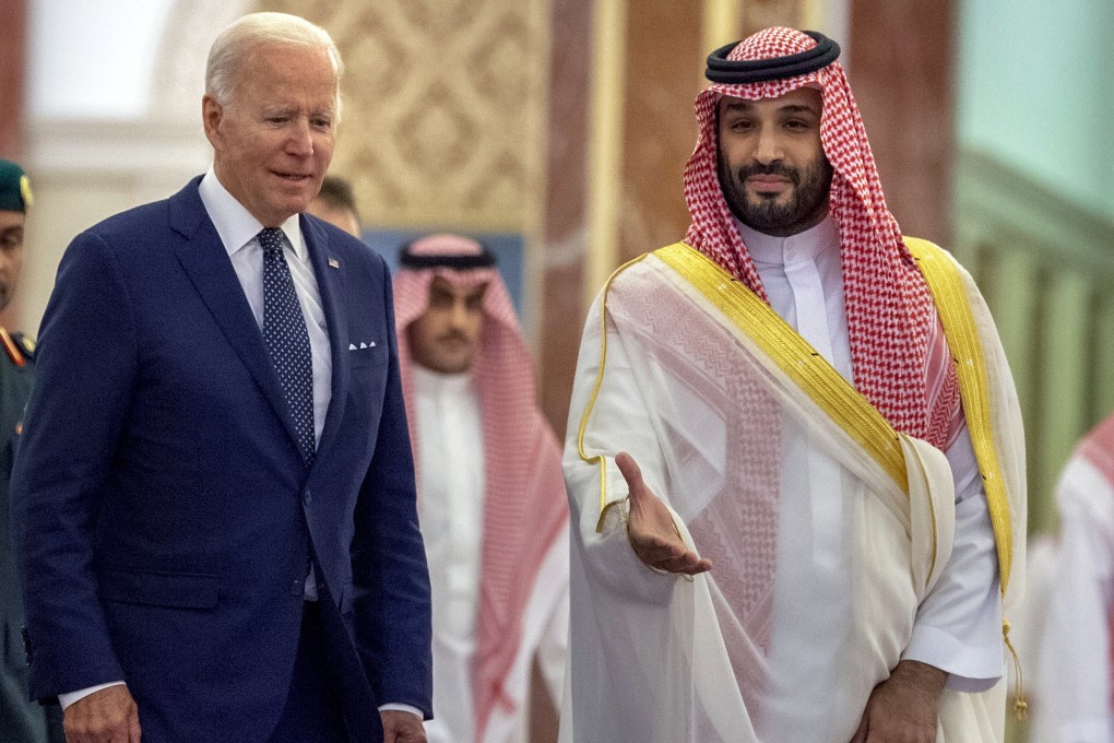 US President Joe Biden and Saudi Crown Prince Mohammed bin Salman at Al-Salam Palace in Jeddah on July 15, 2022. Photo: AP
